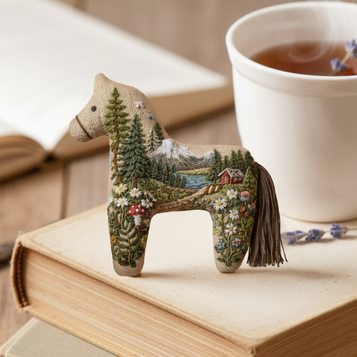 Rubbyoo Horse Embroidery Kit - Happy Village | Creative Home Ornamen | Unique Birthday Gift - image 5