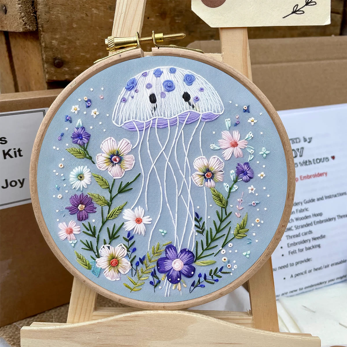Rubbyoo Embroidery Kit -Blue Jellyfish - image 6
