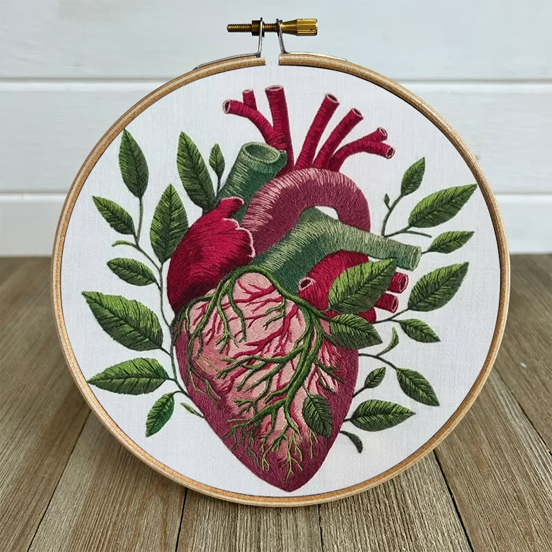 Rubbyoo Embroidery Kit - Botanical Heart | Fantastic Handmade Artwork | Diy Decorative Craft - image 8