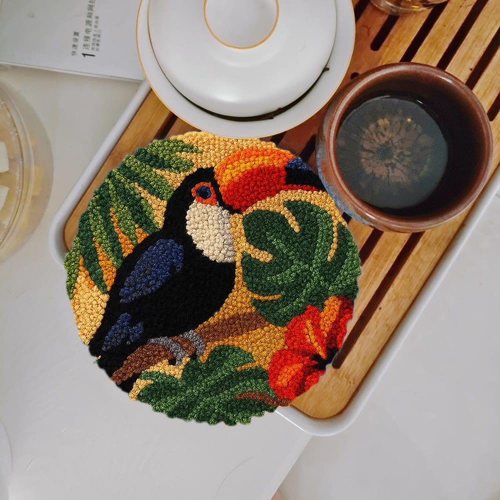 Toucan Tropical Punch Needle Kit - Easy Diy Kit | Exotic Handcraft Gift - image 7