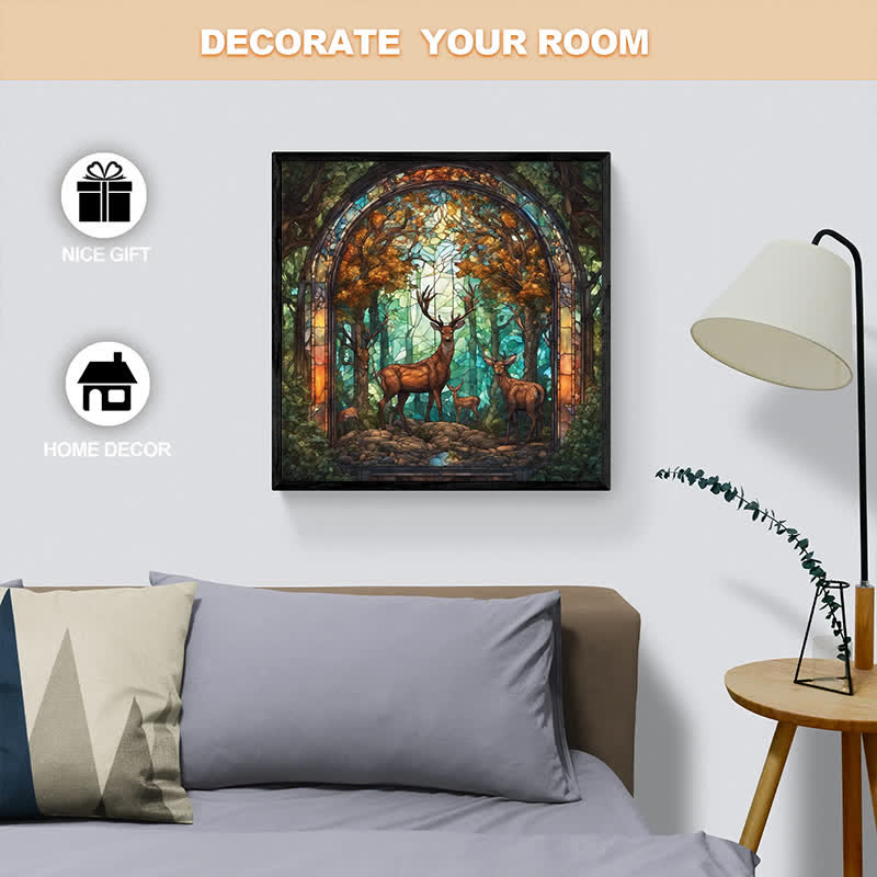 Deers on forest - Wooden Jigsaw Puzzle