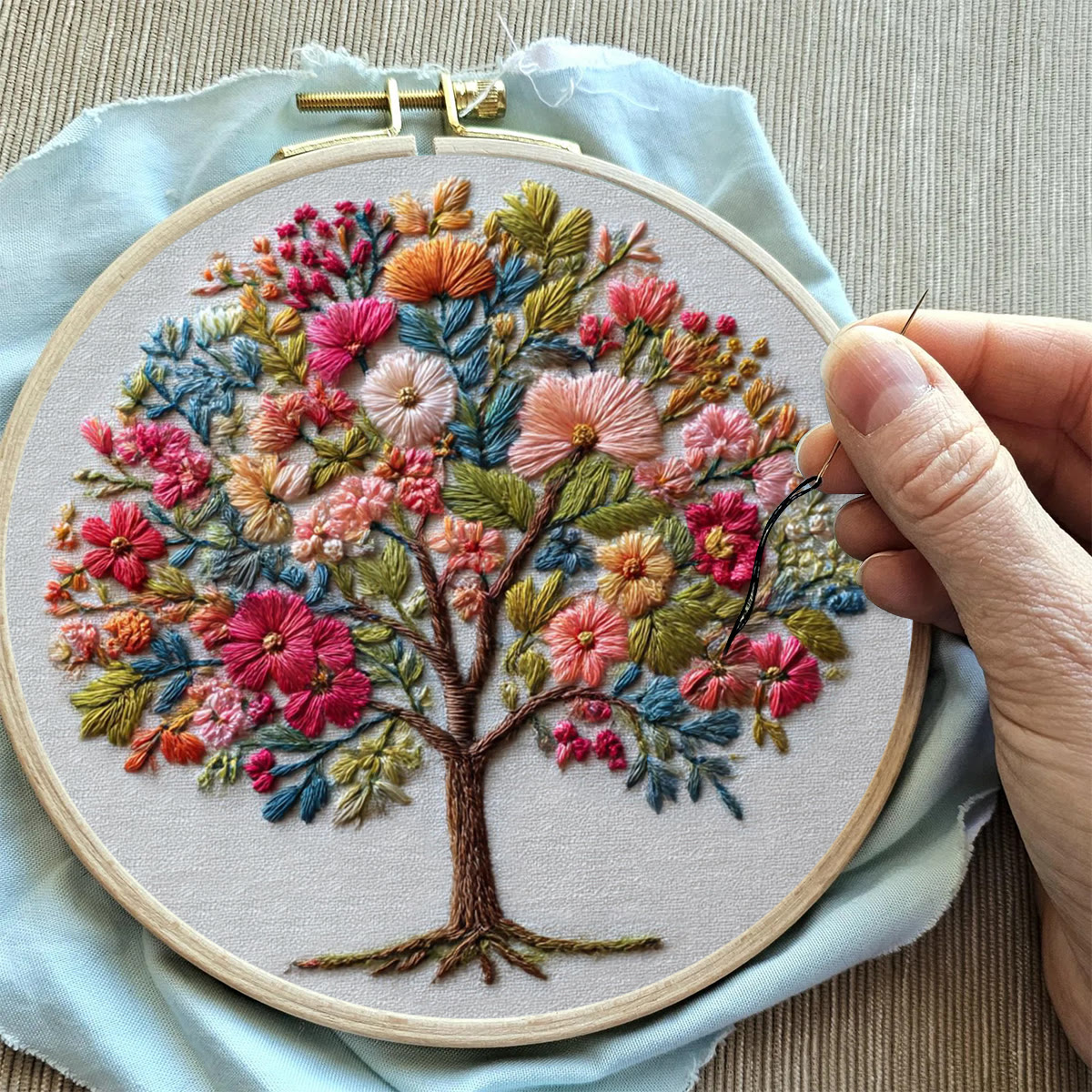 Rubbyoo Embroidery Kit - Fantasy Tree | Gift For Craft Lovers | Unique Home Decor - image 11