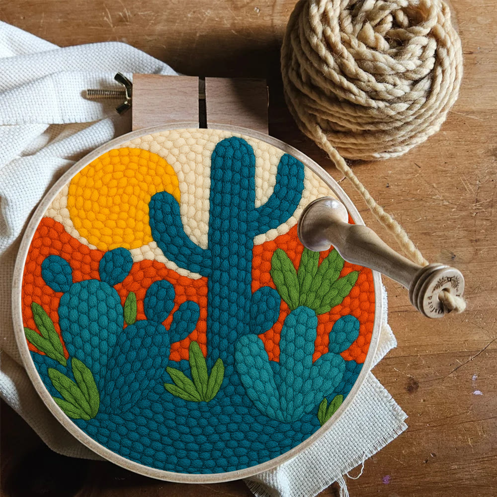 Desert Cactus Sunset Punch Needle Kit – Lively Diy Creation | Chic Gift Favorite - image 9