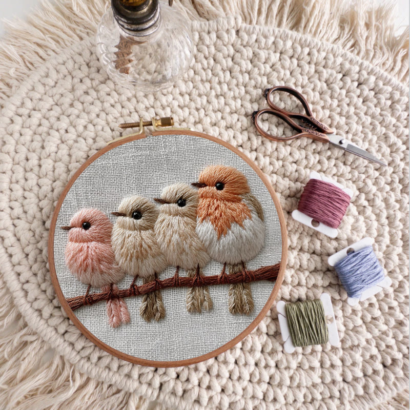 Rubbyoo Embroidery Kit - Little Birds On Branch | Cozy Home Accent | Decorative Stitch Art - image 7