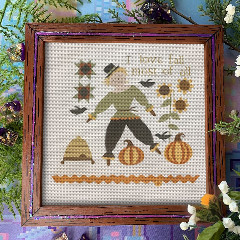 Cross Stitch Kit - Love For Autumn |  Festival Handmade Needlework | Diy Halloween Collection  - image 10