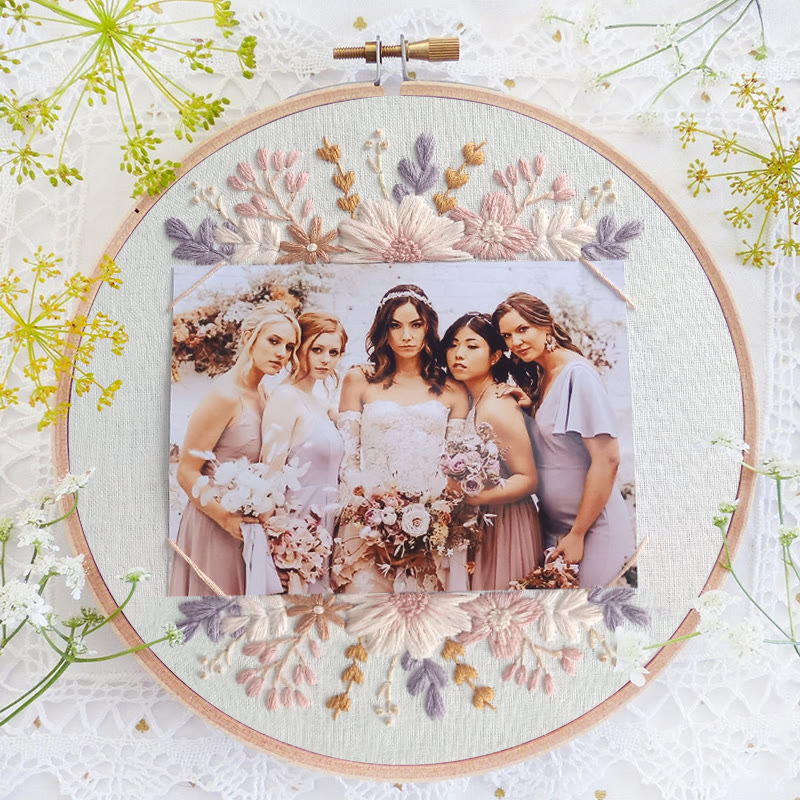Rubbyoo Embroidery Photo Frame Kit - Romantic Moments | Nice Wedding Gifts For Friends | Beginner Friendly Needlework  - image 3