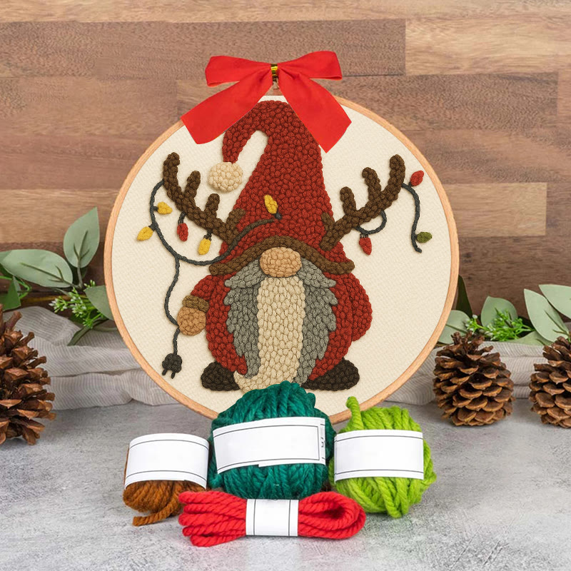 Christmas Gnome Punch Needle Kit - Christmas Wall Decor | Diy Holiday Gift Idea  - image 7