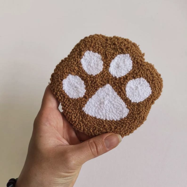 Punch Needle Cat Series Coaster Kits - Cat Lovers Birthday Gift | Diy Fridge Magnets | Perfect For Home Decor - G  - image 5