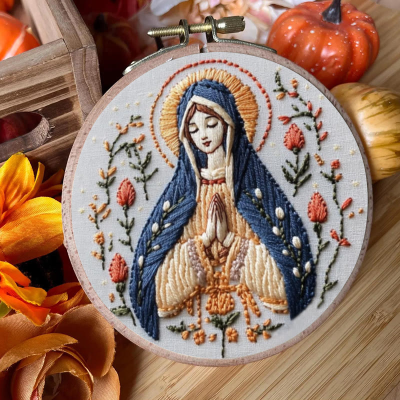 Rubbyoo Embroidery Kit - Virgin Mary | Catholic Religious Handicraft | Perfect For Christian Gift  - image 6
