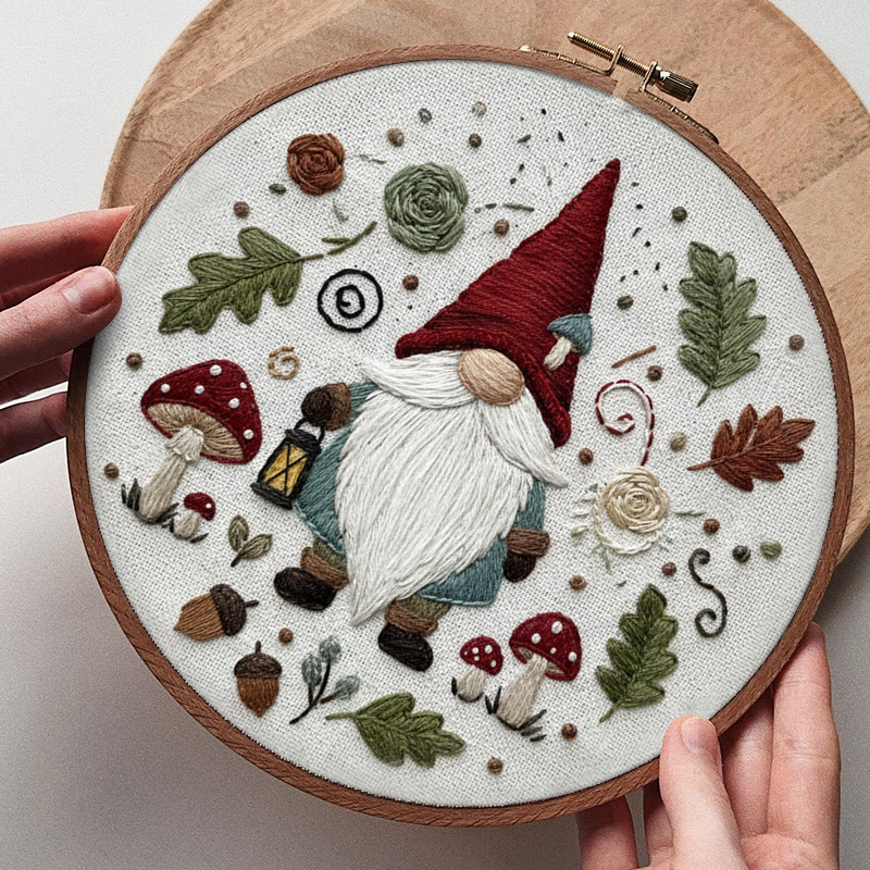Rubbyoo Embroidery Kit - Forest Gnome | Christmas Beginner Craft | Novice-friendly Diy Kit - image 8