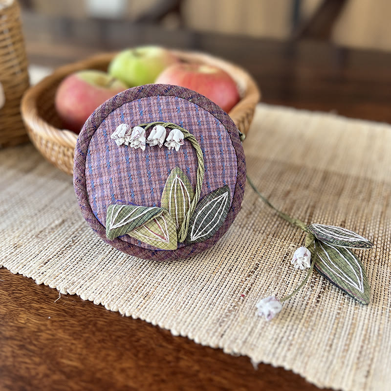 Handmade Mini Coin Purse Kit | Diy Floral Handicraft |  Nice Gifts For Mom - Purple - image 5