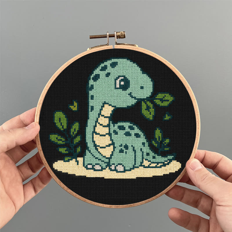  Cross Stitch Kit - Baby Dinosaur | Handmade Wall Art | Easy Needlework For Beginner - image 9