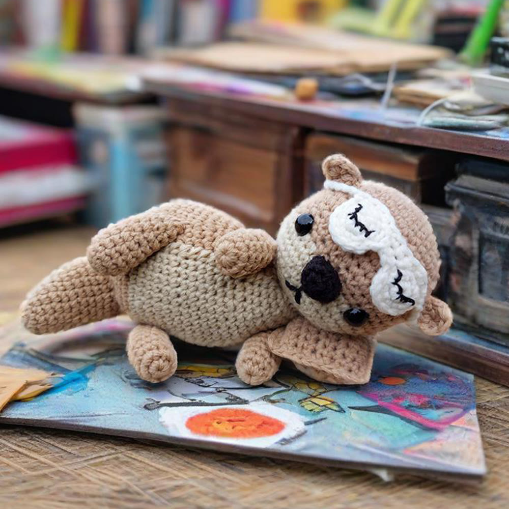 Diy Handmade Lying Otter Crochet Kit - Beginner Friendly Crocheted Doll | Perfect Gift For Kids - image 4
