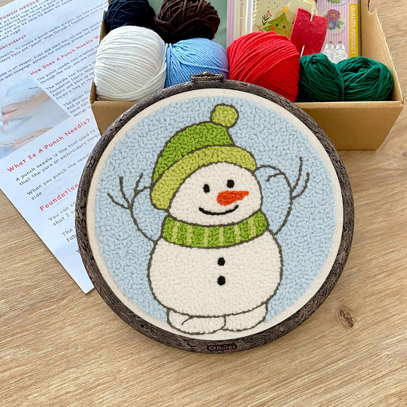  Little Snowman Punch Needle Kit - Cute Christmas Hanging | Easy Handmade Art - image 10