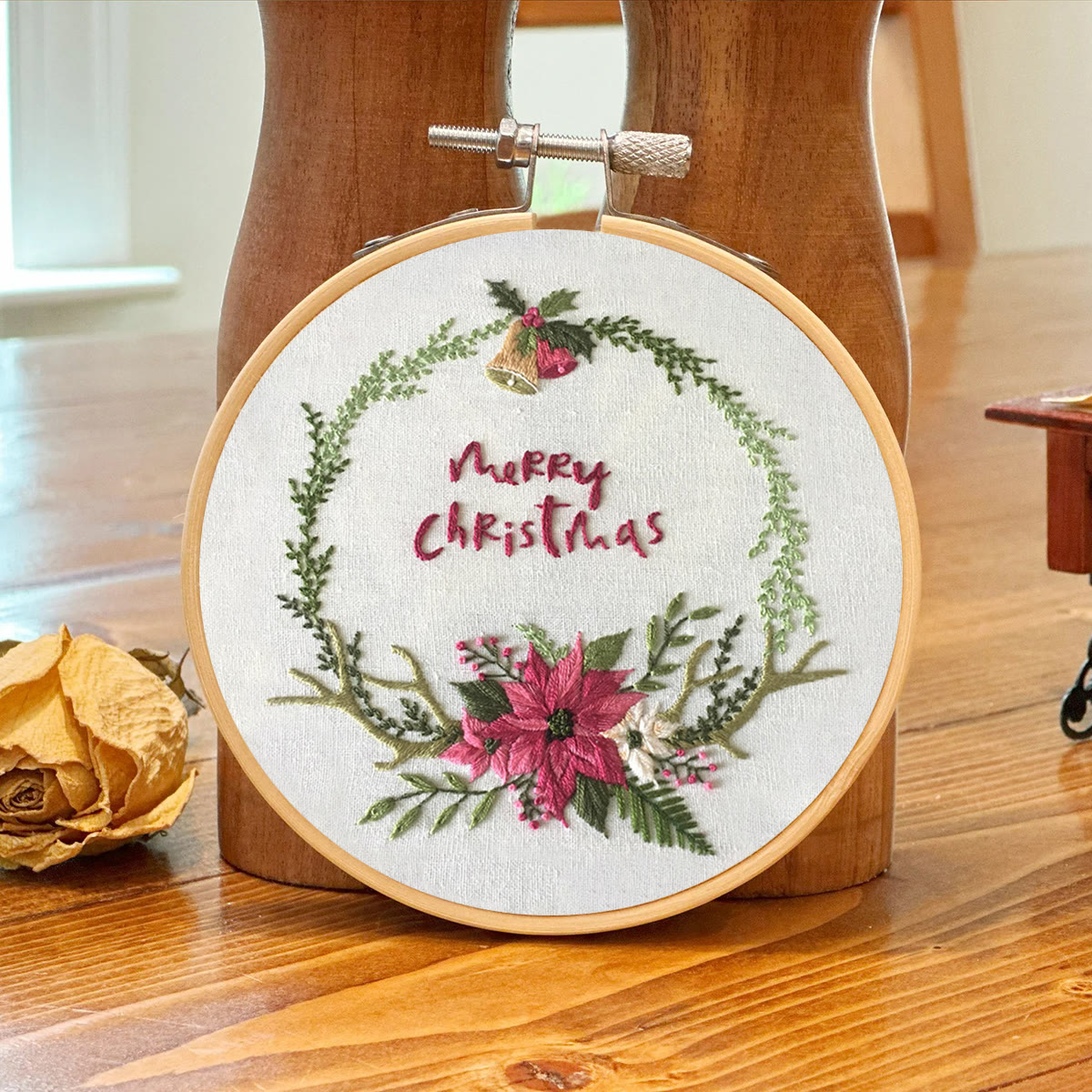 Rubbyoo Embroidery Kit -Floral Christmas - image 7