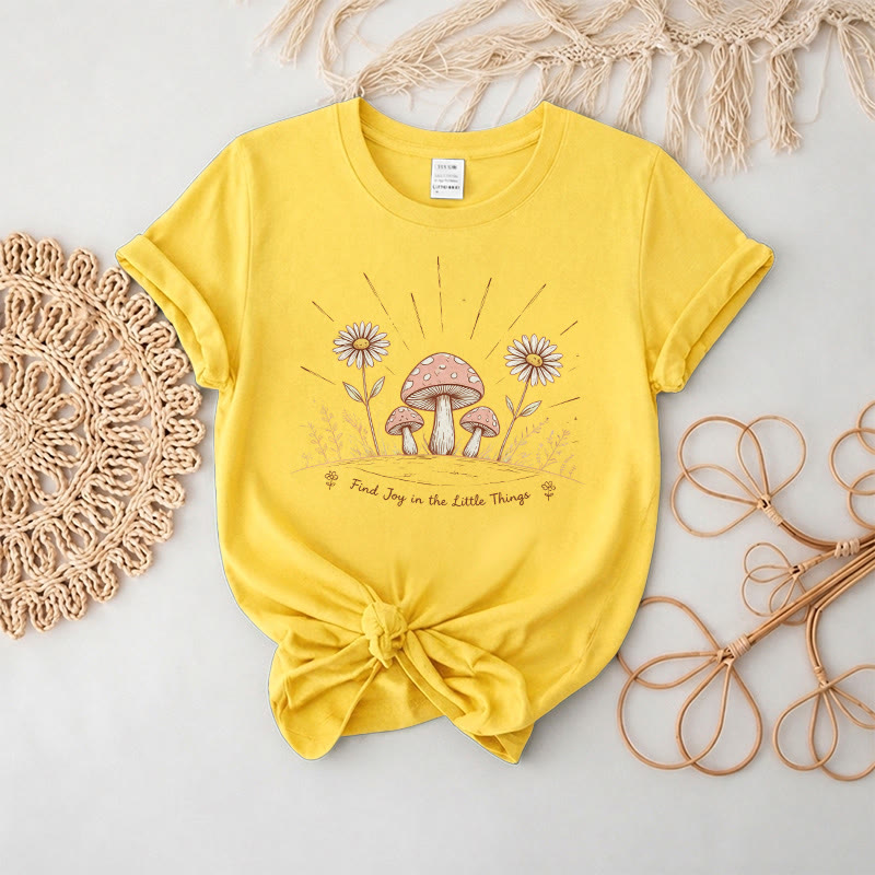 Rubbyoo Mushroom Garden  Graphic Tee  - Fashionable & Skin-Friendly Clothing | Multiple Color Options Tee - Yellow - 2XL - image 8