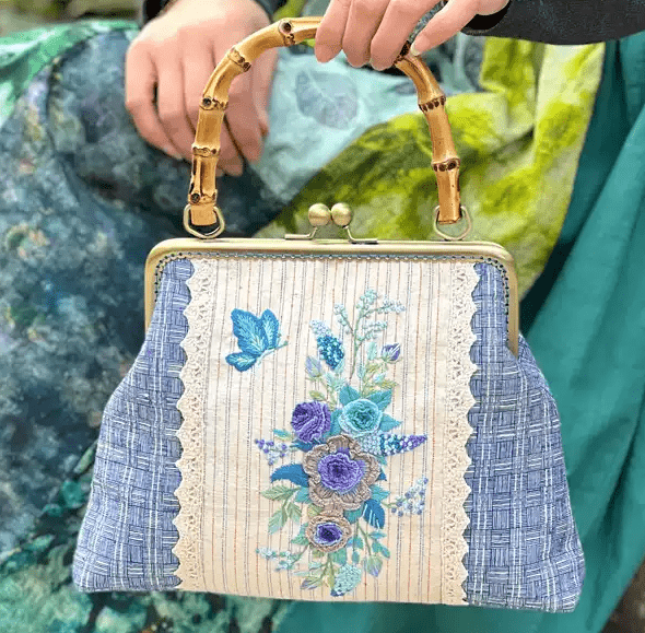 Handmade Floral Handbag Kit | Unique Elegant Clutch Bag  | Nice Gifts For Mother - image 5