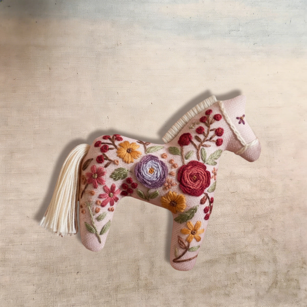 Rubbyoo Dala Horse Embroidery Kit - Rose | Sewing Handmade Gift | Pretty Pendant - image 8