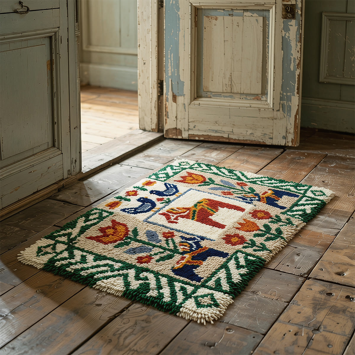 Rubbyoo Latch Hook Rug Kit - Dala Horse | Lucky Housewarming Gift | Decorative Door Mat - image 6