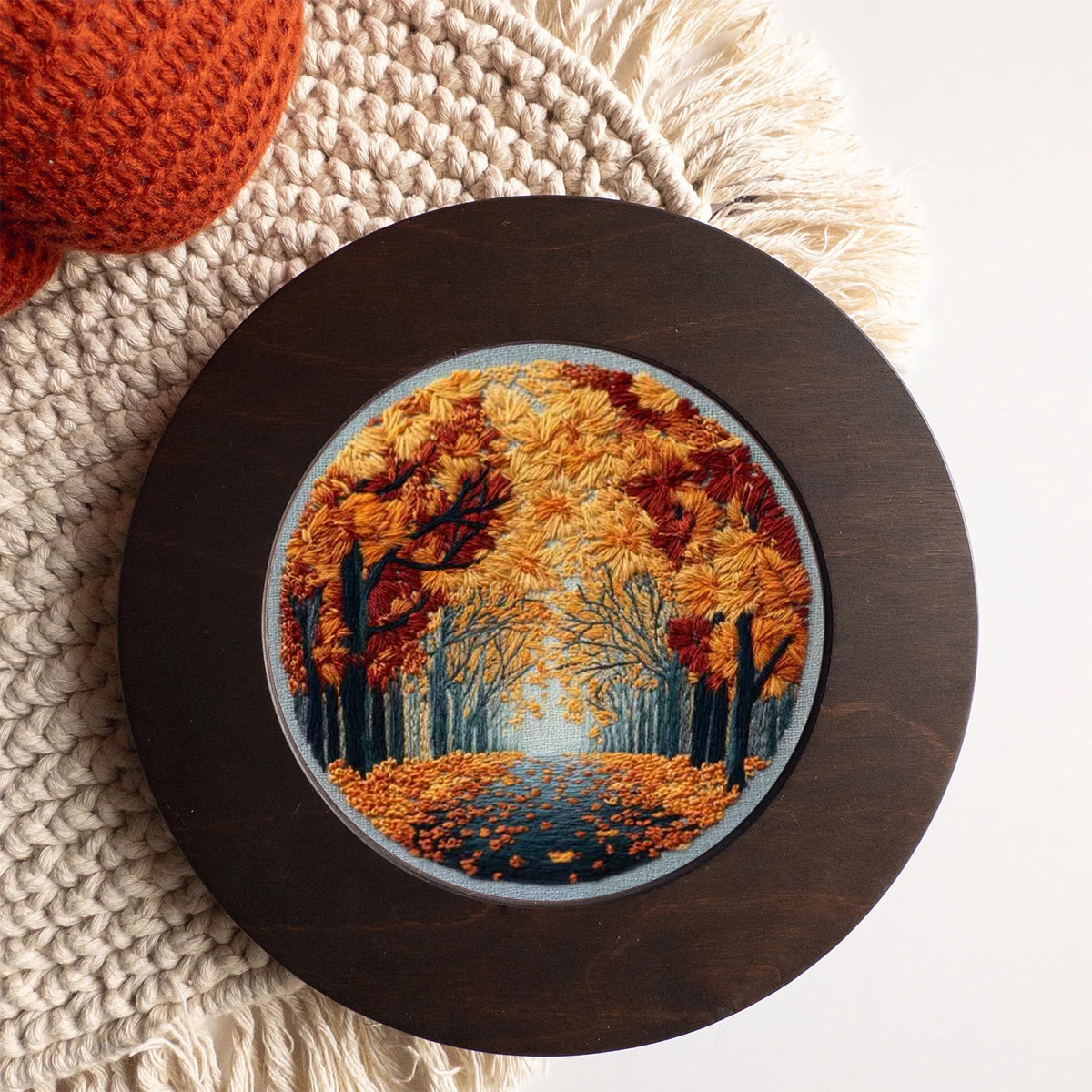 Rubbyoo Embroidery Kit - Autumn Scenery | Diy Landscape Craft | Personalized Wall Decoration  - image 6
