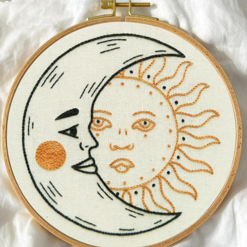 Rubbyoo Embroidery Kit - Crescent Moon And Sun | Mysterious Universe Craft | Diy Handmade Art - image 9
