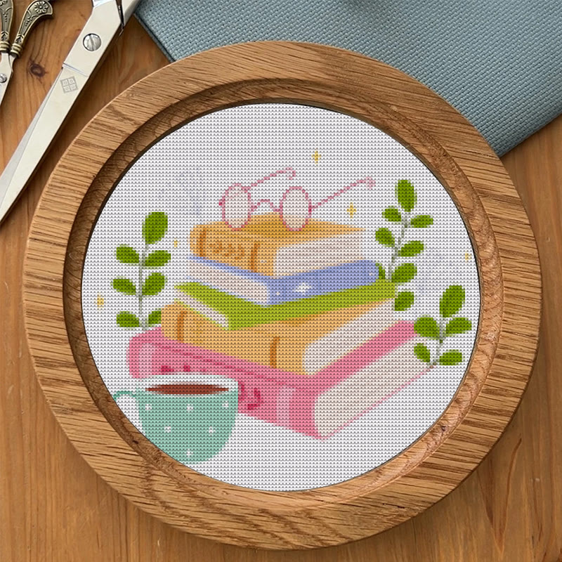  Cross Stitch Kit - Cosy Reading Time | Unique Gift For Books Lovers | Beginner Friendly Handicarft - image 8