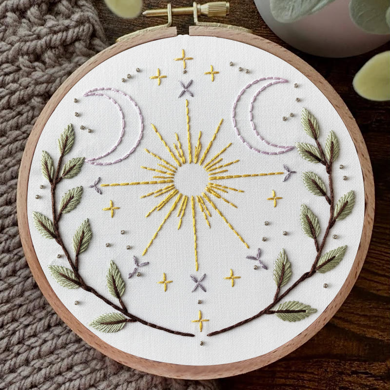 Rubbyoo Embroidery Kit - Cosmic Plants | Unique Desk Decor | Aesthetic Handmade Artwork - image 5