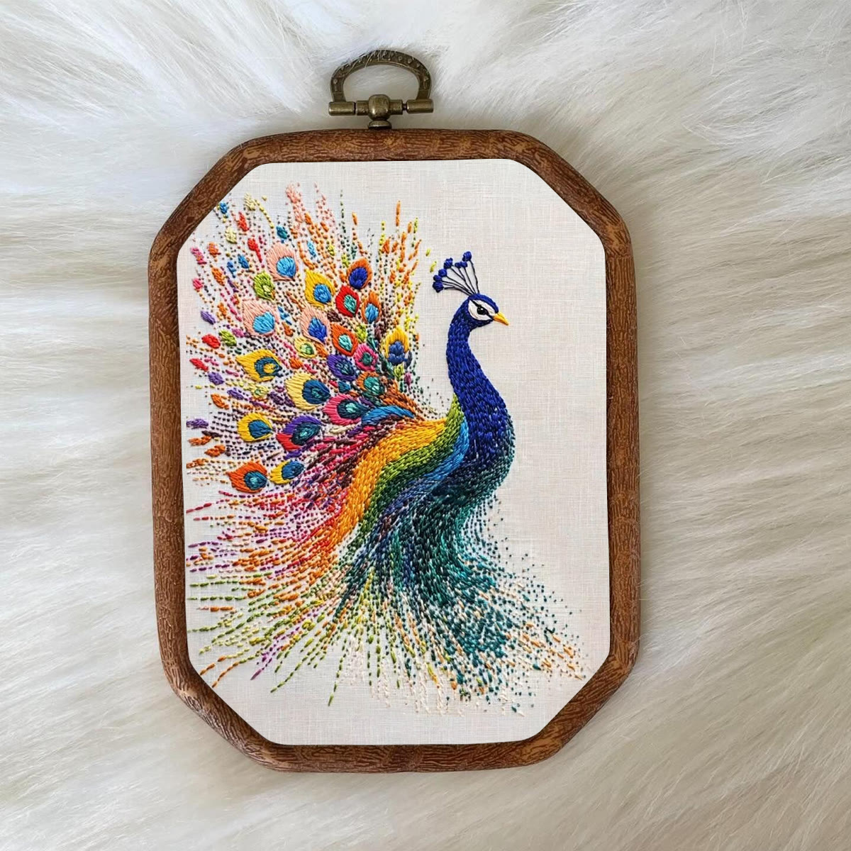 Rubbyoo Embroidery Kit-  Colorful Tail Peacock - image 8