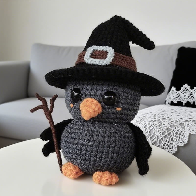 Diy Handmade Magical Wizard Raven Crochet Kit - Perfect Halloweem Gifts | Mini Backpack Accessories - image 3