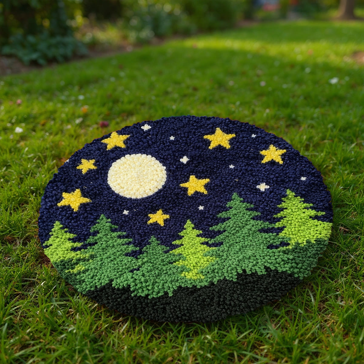 Rubbyoo Latch Hook Rug Kit - Good Night | Bedroom Tufted  Rug | Diy Handmade Craft - image 7