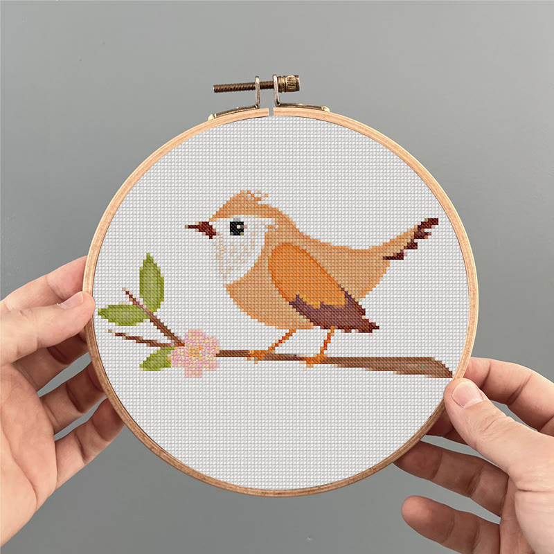  Cross Stitch Kit - Little Wren | Animal Sewing Craft | Beginner Friendly Handicraft  - image 9