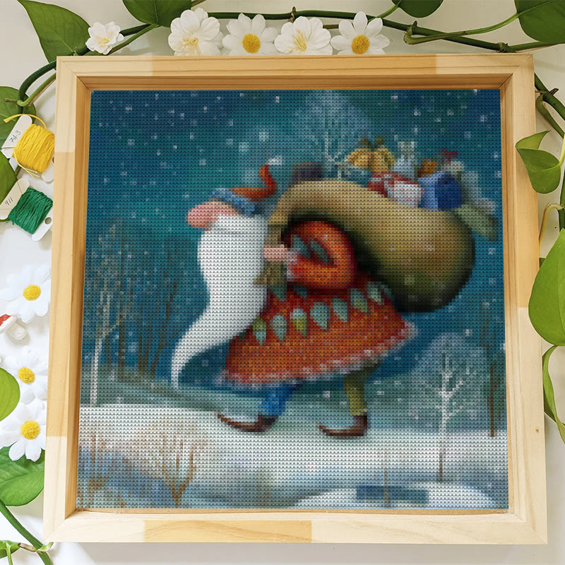 Cross Stitch Kit - Kindness Santa Claus | Christmas Hanging Craft | Unique Christmas Collection  - image 8