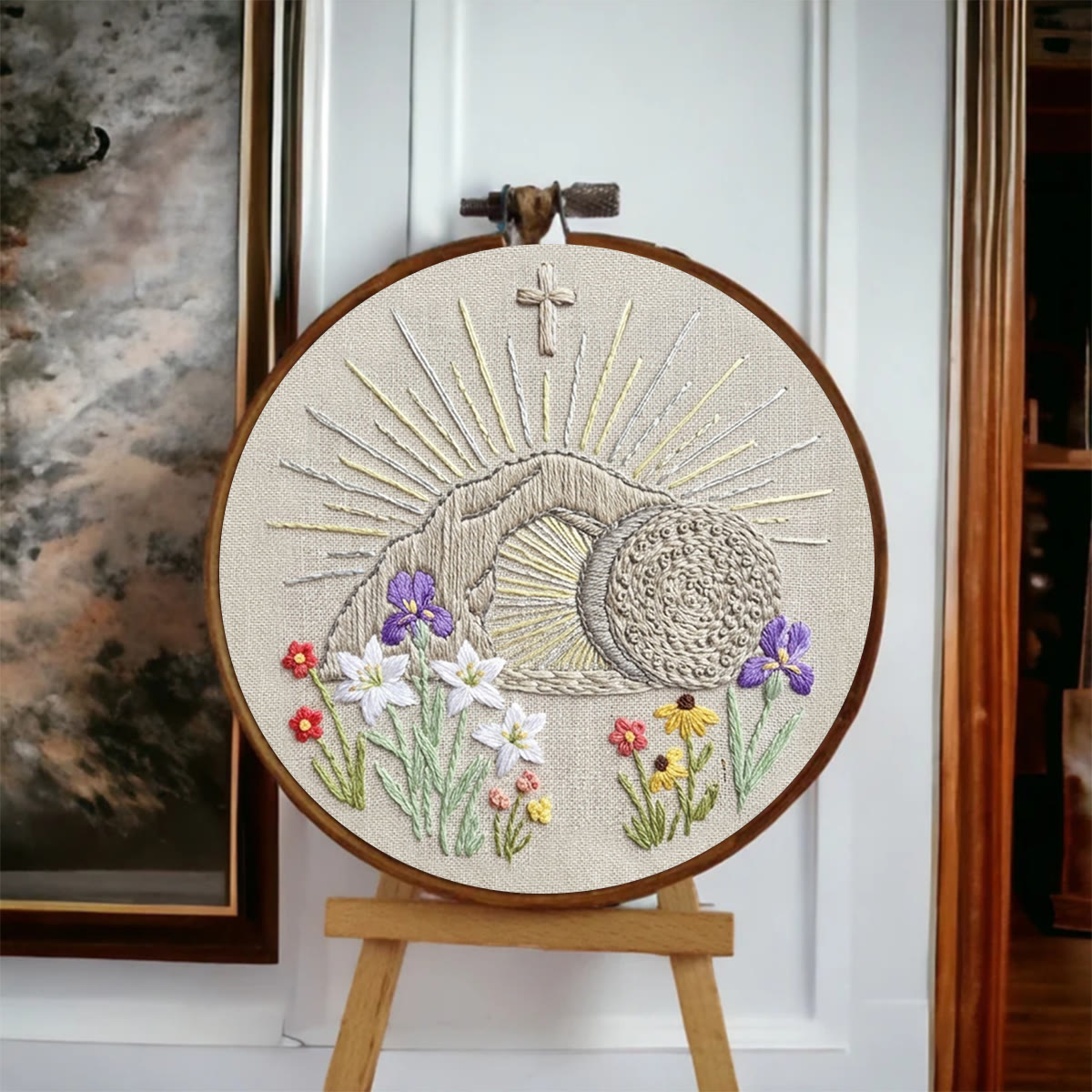 Rubbyoo Embroidery Kit - Floral Christian | Diy Easter Handicraft | Christian Needlework Gift - image 5