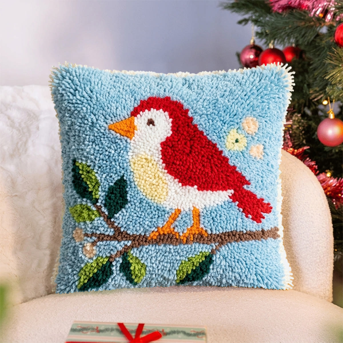 Rubbyoo Latch Hook Pillow Kit - Happy Bird | Creative Sofa Ornament | Perfect For Handmade Beginner  - image 8