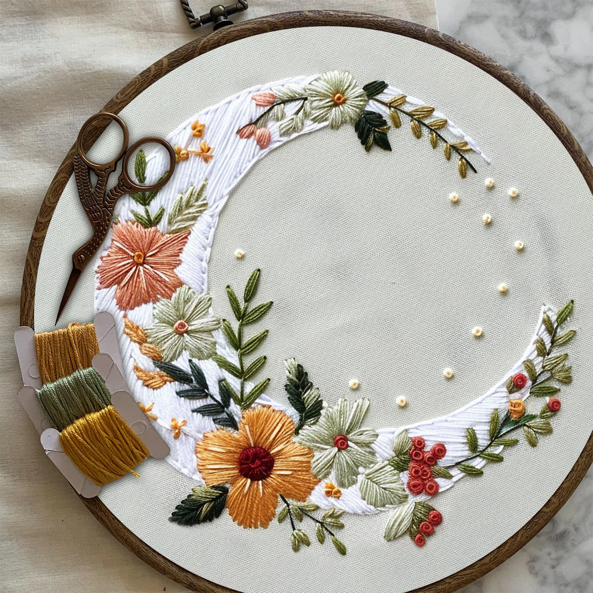 Rubbyoo Embroidery Kit- Flower Moon - image 7