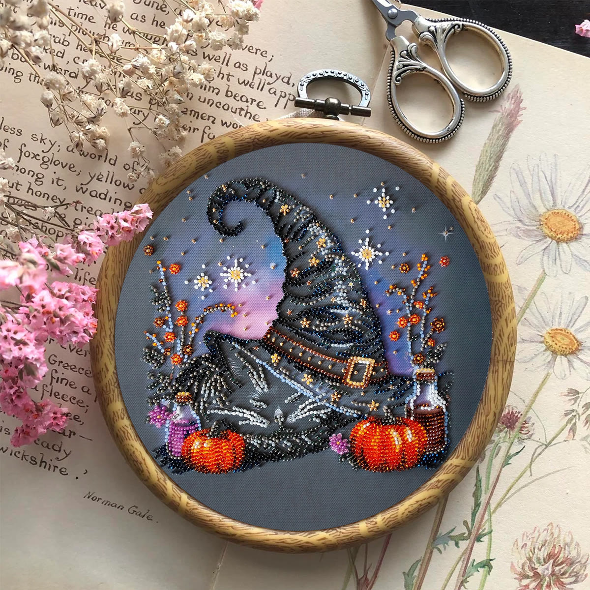 Rubbyoo Bead Embroidery Kit - Magic Hat | Diy Halloween Craft | Whimsical Decorative Handicraft  - image 3