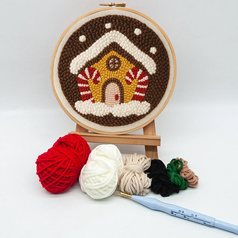 Gingerbread House Punch Needle Kit - Handmade Christmas Ornaments | Perfect For Christmas Coasters  - image 10