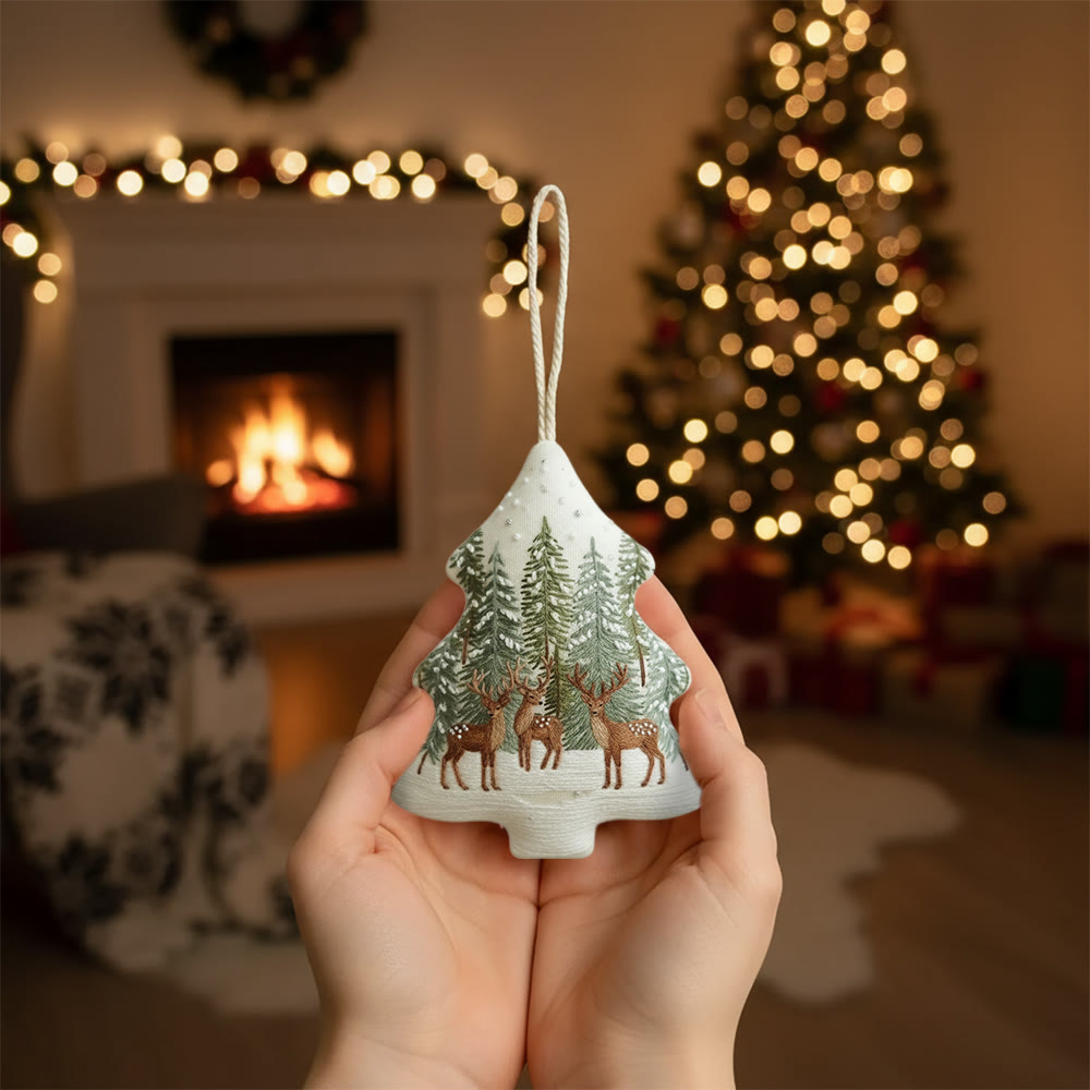 Rubbyoo Tree-shaped Embroidery Kit - Winter Forest | Winter Collection Craft | Unique Needle Art - image 3