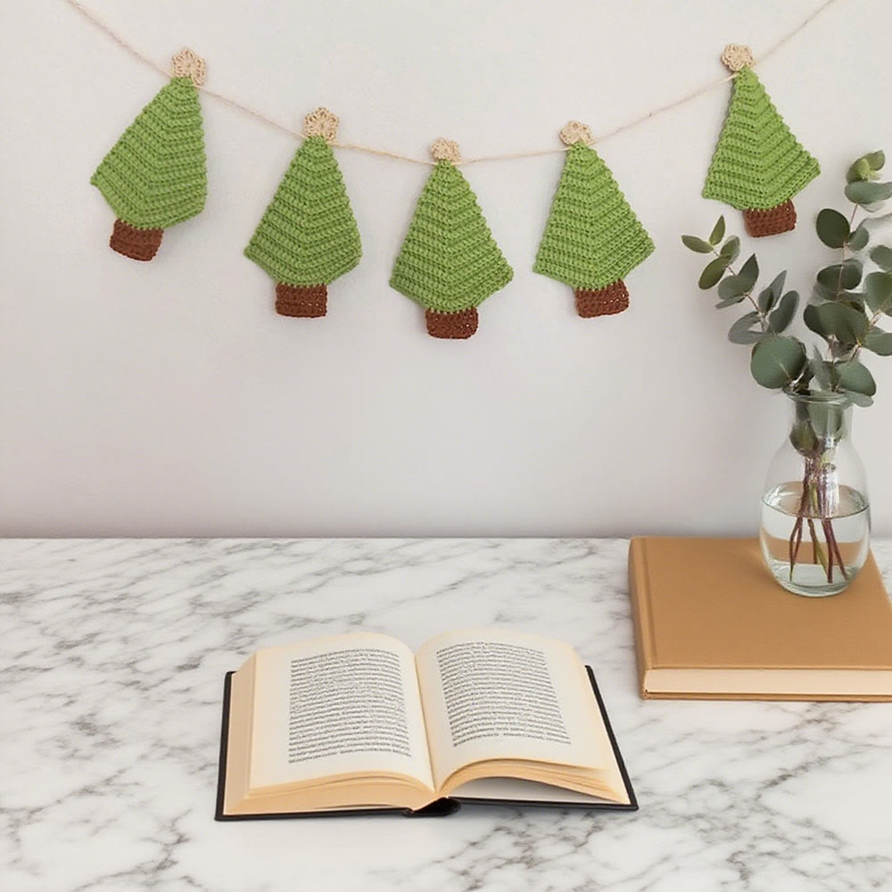 Diy Handmade Christmas Tree Crochet Kit - Creative Christmas Craft | Hanging Garland Ornament - image 4