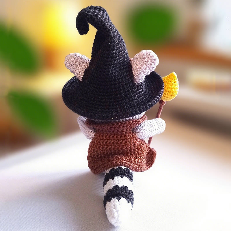 Diy Handmade Raccoon Wizard Crochet Kit -  Animal Needle Toy |  Great Birthday Gifts | Kids Crocheted Craft - image 3