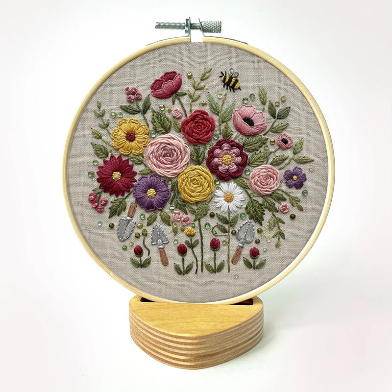 Rubbyoo Embroidery Kit - Fantastic Flower | Floral Room Ornament | Handmade Birthday Gifts - image 13