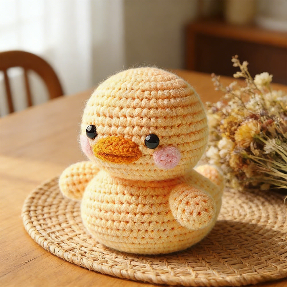 Diy Handmade Yellow Duck Crochet Kit - Baby Shower Toy | Cute Animal Handmade Craft - Diy Handmade Yellow Duck Crochet Kit - image 1