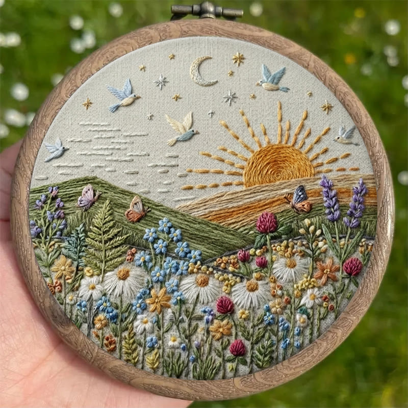 Rubbyoo Embroidery Kit - Beautiful Spring View | Diy Landscape Craft | Perfect Home Ornament - image 3