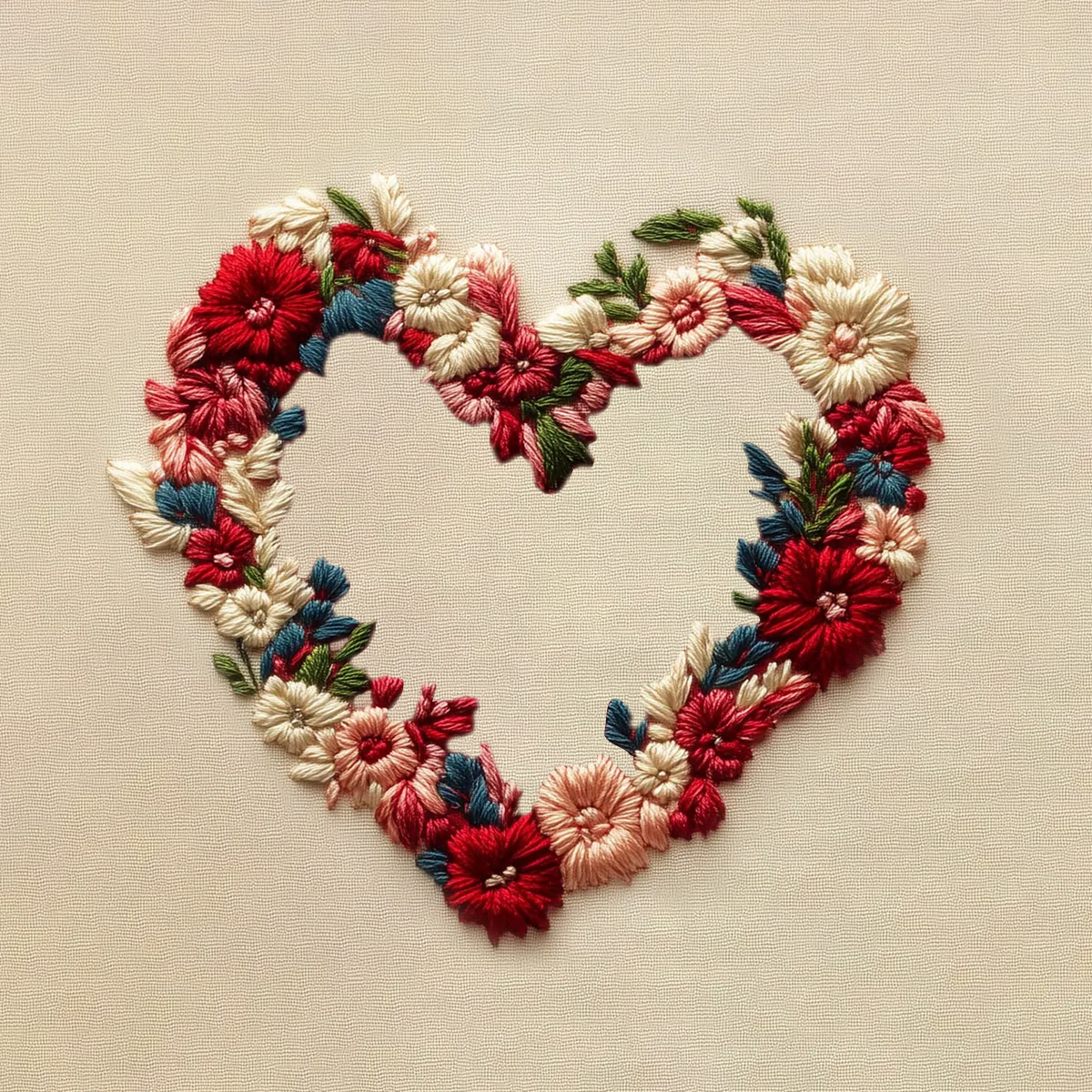Rubbyoo Embroidery Kit - Red Floral-wreathed Heart | Valentine's Gifting Choice | Heartfelt Handcrafted Creation - image 9