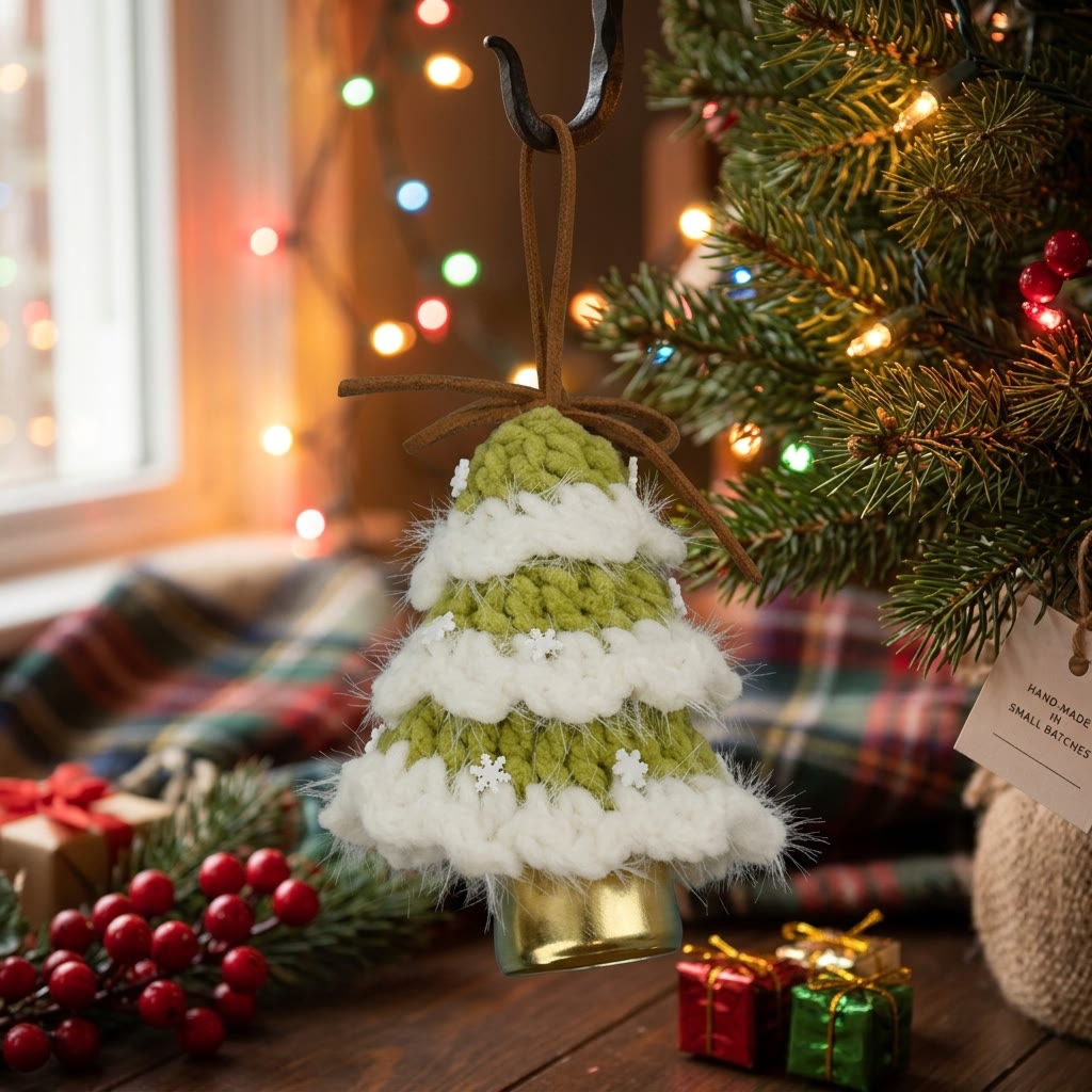 Rubbyoo Crochet Christmas Bell Charm – Lovely Xmas Tree Hanging | Cozy Holiday Home Decor - image 10