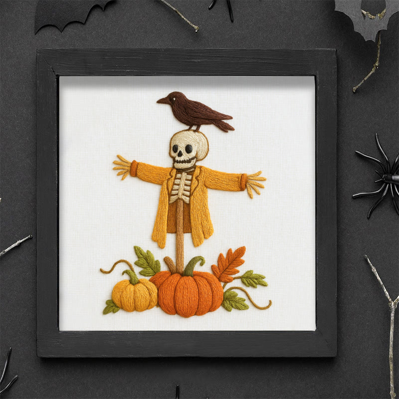 Rubbyoo Embroidery Kit - Spooky Scarecrow | Creative Halloween Craft | Nice Hanging Decor - image 7