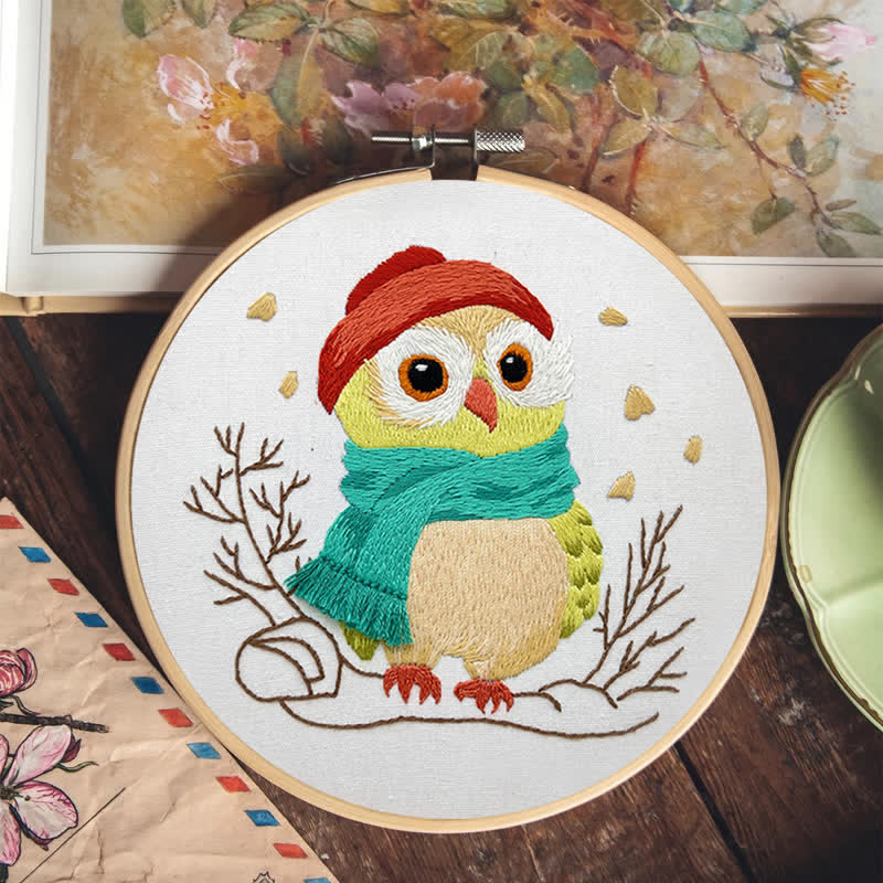 Rubbyoo Embroidery Kit - Little Red Riding Hood Owl - image 8