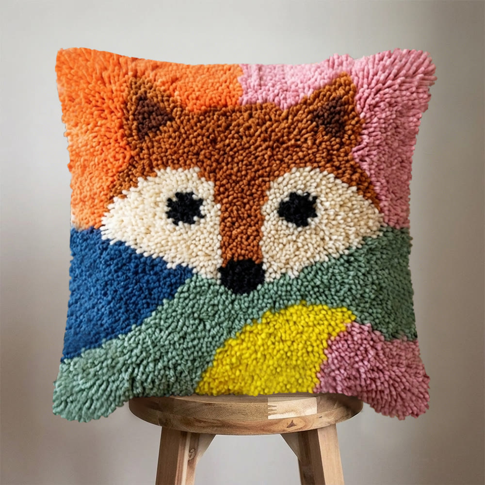 Rubbyoo Latch Hook Pillow Kit - Cute Fox | Unique Handmade Gift | Living Room Couch Accent Pillow - image 7