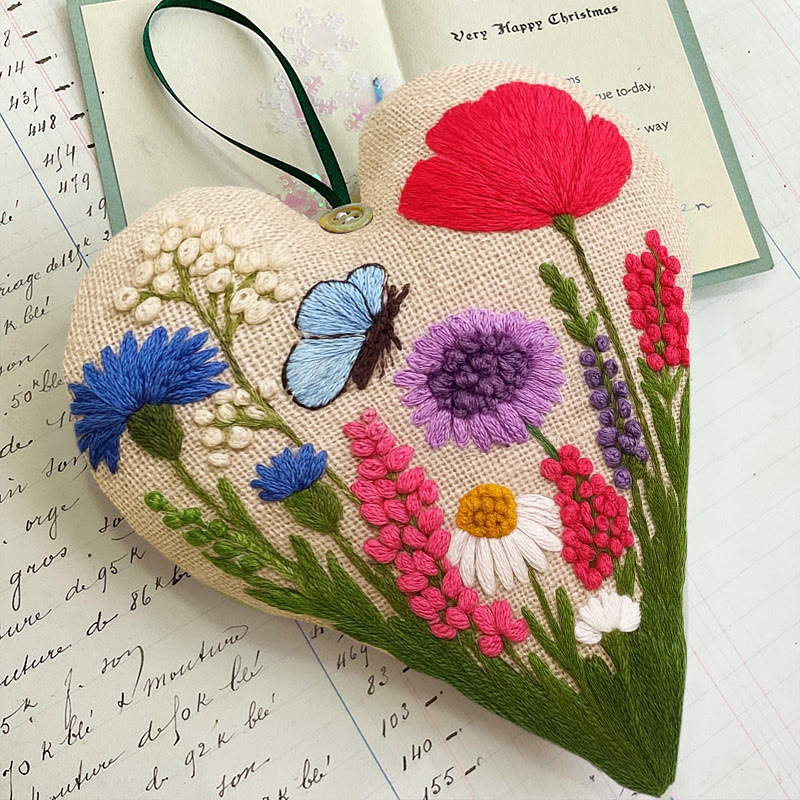 Rubbyoo Heart Embroidery Kit - Spring View | Diy Flower Art | Perfect Handicraft For Her - image 6