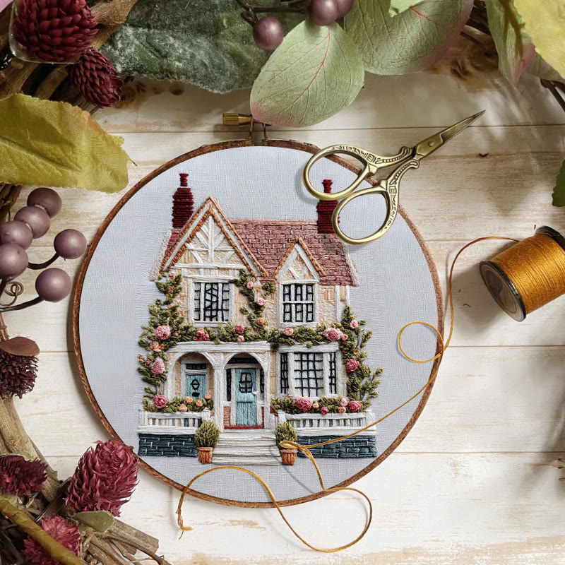 Rubbyoo Embroidery Kit - Dream House | Handmade Stitch Art | Wall Hanging Decor - image 10